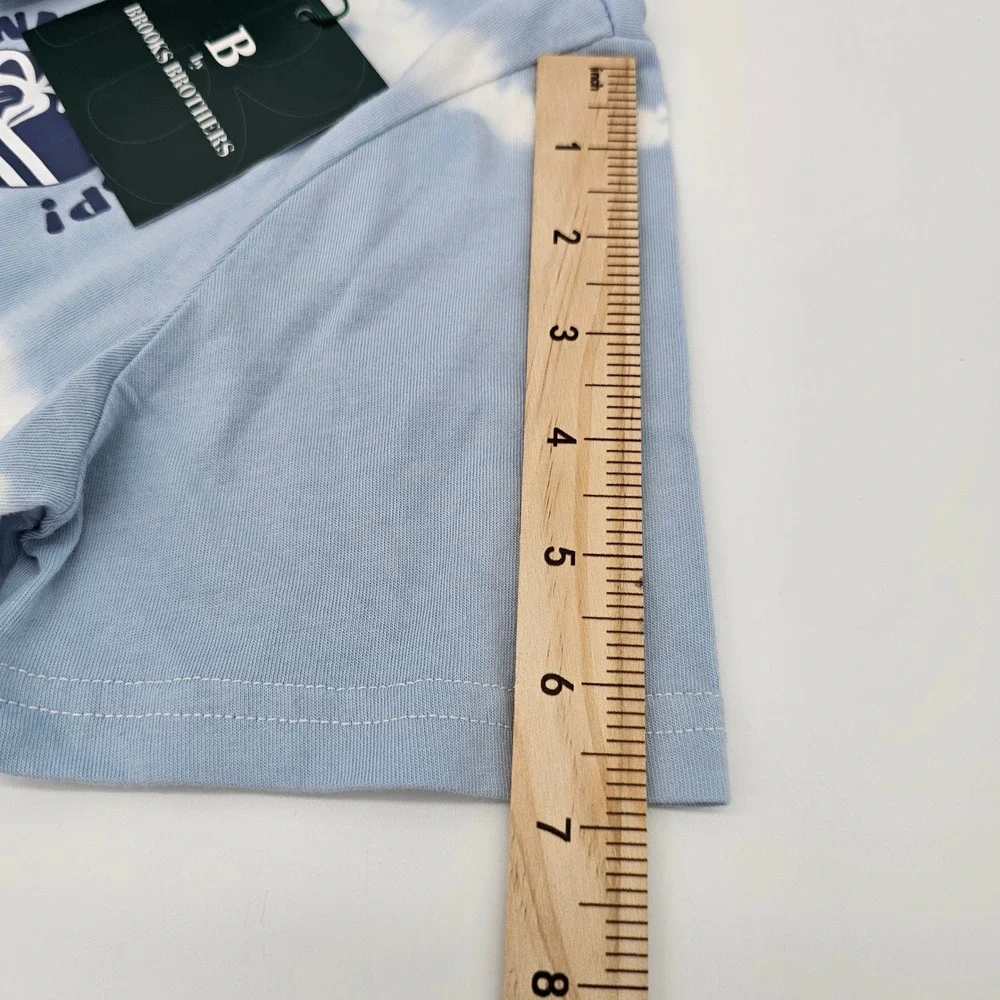 B by Brooks Brothers Boys‎ T-shirt Sunny Side Up Tie Dye Pima Cotton Blue 14Y
